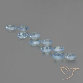 Gemas de Topacio Azul Suizo natural de 2.82 ct, Ovalada, VS