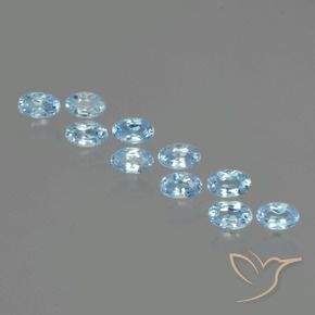Gemas de Topacio Azul Cielo natural de 3.08 ct, Ovalada, VS