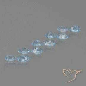 Gemas de Topacio Azul Cielo natural de 3.08 ct, Ovalada, VS