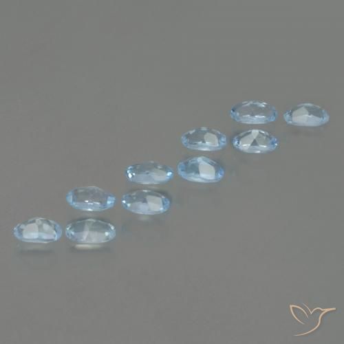 Gemas de Topacio Azul Cielo natural de 3.25 ct, Ovalada, VS