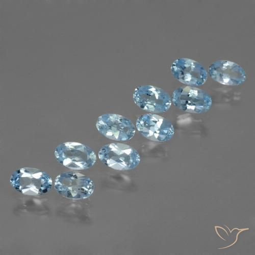 2.90ctw Natural Azul Cielo Topacio, Ovalada, VS