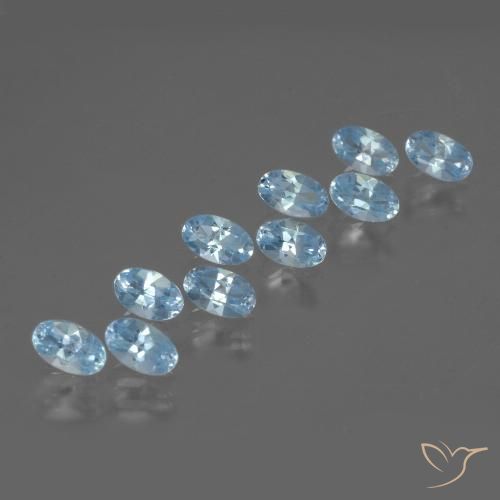 2.83ctw Natural Azul Cielo Topacio, Ovalada, VS