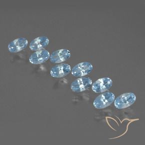 Gemas de Topacio Azul Cielo natural de 2.83 ct, Ovalada, VS
