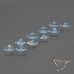 Gemas de Topacio Azul Cielo natural de 2.83 ct, Ovalada, VS