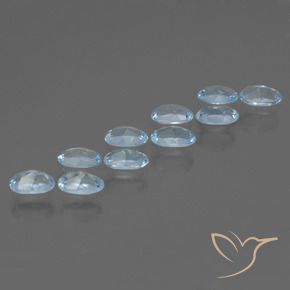 Gemas de Topacio Azul Cielo natural de 3.22 ct, Ovalada, VS
