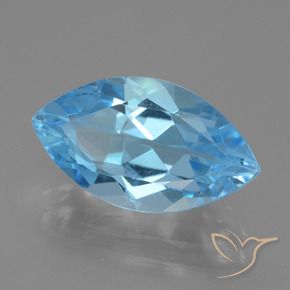 Topacio Azul Suizo natural de 4.44 ct, Marquesa, VVS-VS