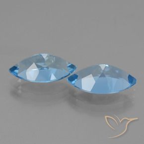 Gemas de Topacio Azul Cielo natural de 8.33 ct, Marquesa, VVS-VS