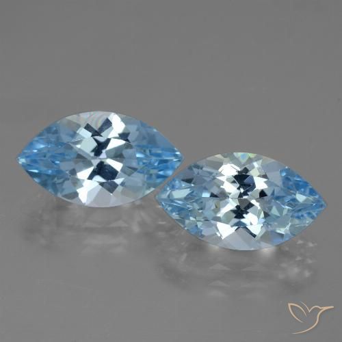 8.18ctw Natural Azul Suizo Topacio, Marquesa, VVS
