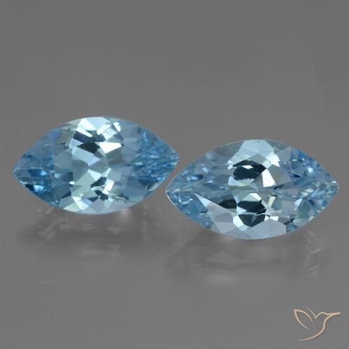8.27ctw Natural Azul Suizo Topacio, Marquesa, VVS-VS