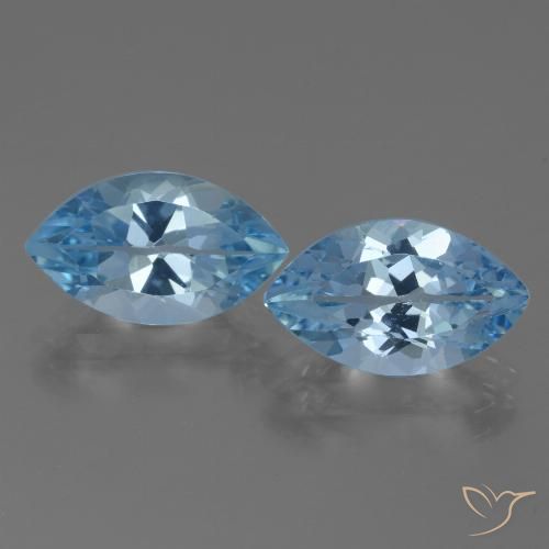 8.39ctw Natural Azul Suizo Topacio, Marquesa, VVS