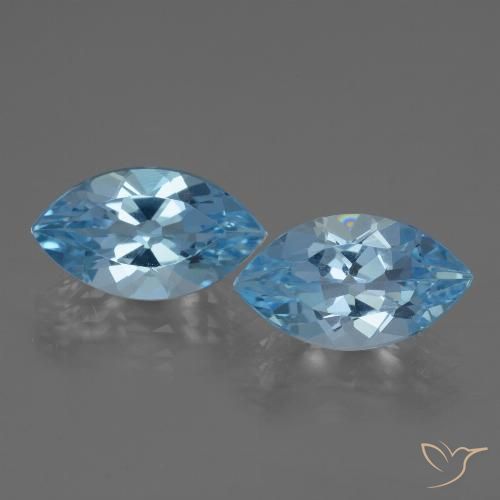 7.54ctw Natural Azul Cielo Topacio, Marquesa, VVS