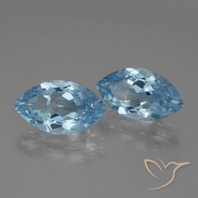 Gemas de Topacio Azul Cielo natural de 8.23 ct, Marquesa, VVS