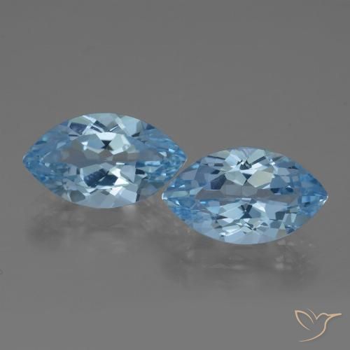 8.21ctw Natural Azul Cielo Topacio, Marquesa, VVS