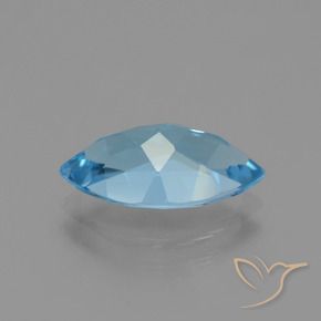 Topacio Azul Suizo natural de 3.85 ct, Marquesa, VVS