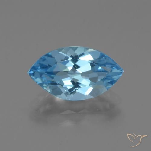 3.67ct Natural Azul Suizo Topacio, Marquesa, VVS