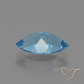 Topacio Azul Suizo natural de 3.67 ct, Marquesa, VVS