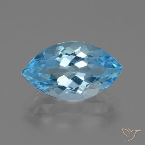4.29ct Natural Azul Suizo Topacio, Marquesa, VVS