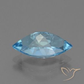 Topacio Azul Suizo natural de 4.29 ct, Marquesa, VVS