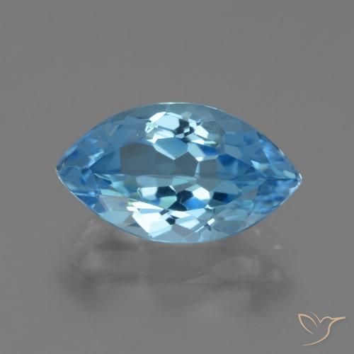 4.04ct Natural Azul Suizo Topacio, Marquesa, VVS