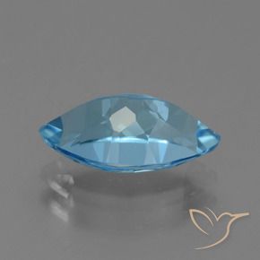 Topacio Azul Suizo natural de 4.04 ct, Marquesa, VVS