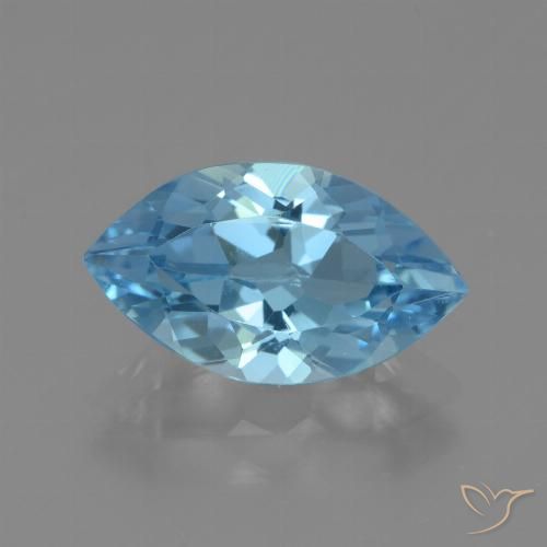 3.70ct Natural Azul Suizo Topacio, Marquesa, VVS