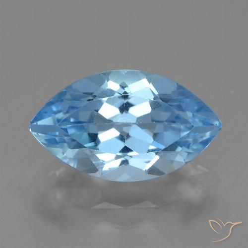 4.16ct Natural Azul Suizo Topacio, Marquesa, VVS
