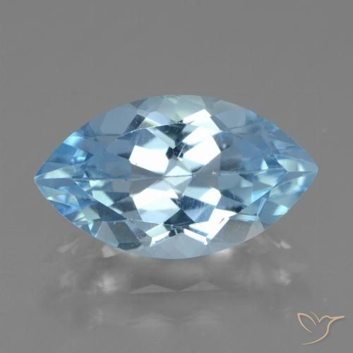 Topacio Azul Cielo natural de 4.11 ct, Marquesa, VVS-VS
