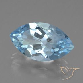 Topacio Azul Cielo natural de 4.11 ct, Marquesa, VVS-VS