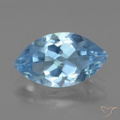 3.82ct Natural Azul Suizo Topacio, Marquesa, VVS