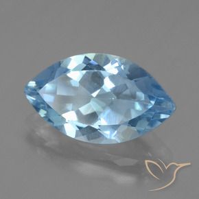 Topacio Azul Suizo natural de 3.82 ct, Marquesa, VVS