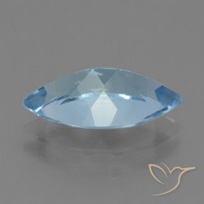 Topacio Azul Suizo natural de 3.82 ct, Marquesa, VVS