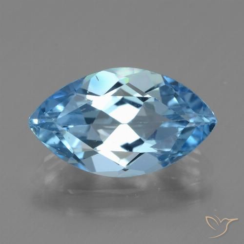 3.64ct Natural Azul Suizo Topacio, Marquesa, VS