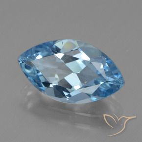 Topacio Azul Suizo natural de 3.64 ct, Marquesa, VS