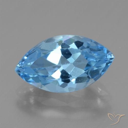 4.27ct Natural Azul Suizo Topacio, Marquesa, VVS-VS