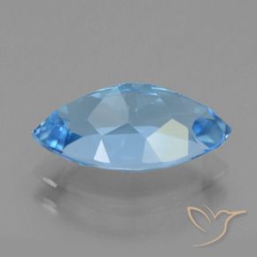 Topacio Azul Suizo natural de 4.27 ct, Marquesa, VVS-VS