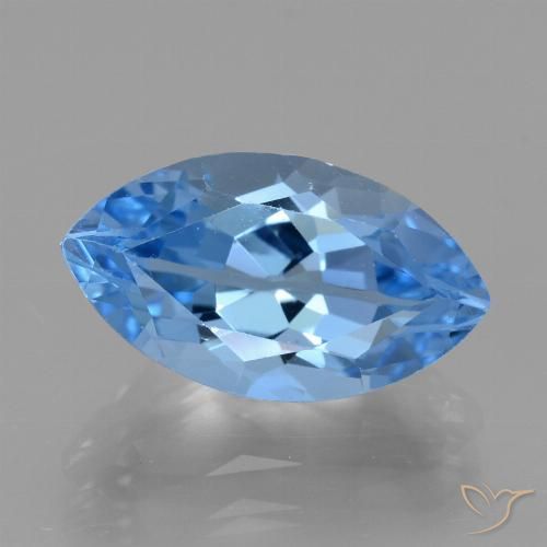 4.71ct Natural Azul Suizo Topacio, Marquesa, VVS