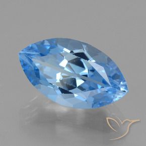 Topacio Azul Suizo natural de 4.71 ct, Marquesa, VVS