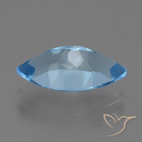 Topacio Azul Suizo natural de 4.12 ct, Marquesa, VVS-VS