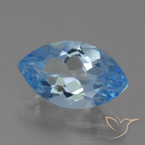 Topacio Azul Suizo natural de 4.40 ct, Marquesa, VVS-VS