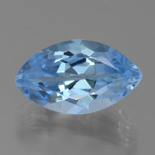 Topacio azul natural de 5,33 ct, marquesa, VVS