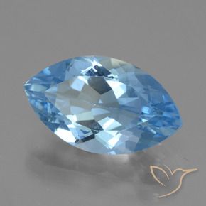 Topacio Azul Suizo natural de 4.48 ct, Marquesa, VVS
