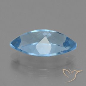 Topacio Azul Suizo natural de 4.48 ct, Marquesa, VVS