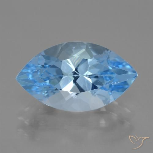 4.35ct Natural Azul Suizo Topacio, Marquesa, VVS