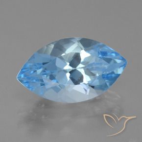 Topacio Azul Suizo natural de 4.35 ct, Marquesa, VVS