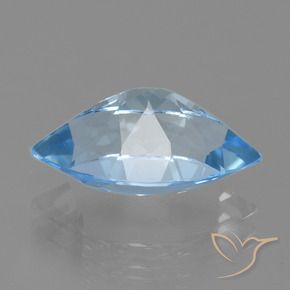Topacio Azul Suizo natural de 4.35 ct, Marquesa, VVS