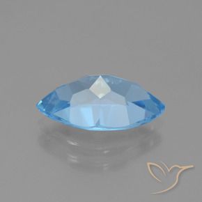 Topacio Azul Suizo natural de 4.12 ct, Marquesa, VVS