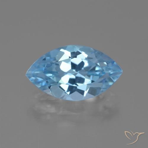 4.18ct Natural Azul Cielo Topacio, Marquesa, VVS