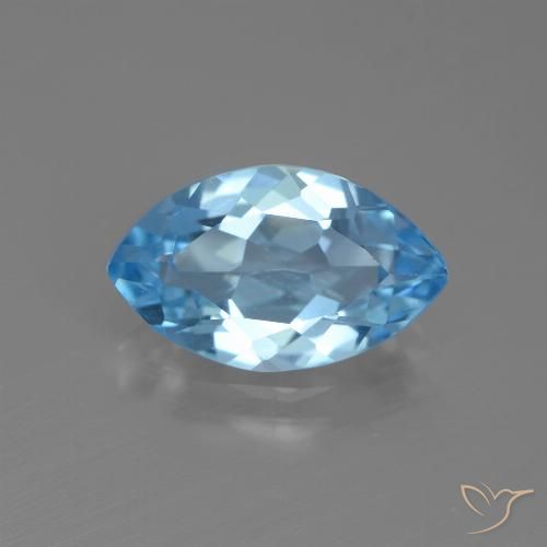 3.57ct Natural Azul Cielo Topacio, Marquesa, VS
