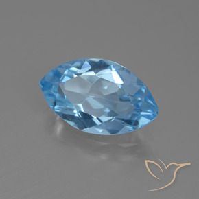 Topacio Azul Cielo natural de 3.57 ct, Marquesa, VS