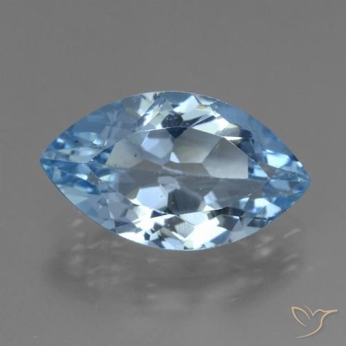 3.87ct Natural Azul Cielo Topacio, Marquesa, VVS-VS